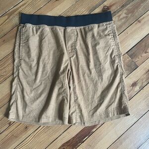 Prana Men's Tan Shorts with Black Waistband - Vaha